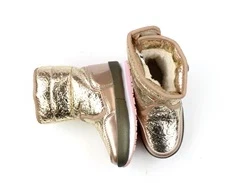 Rubber Duck rose gold cracked metallic vinterstøvle SnowJogger